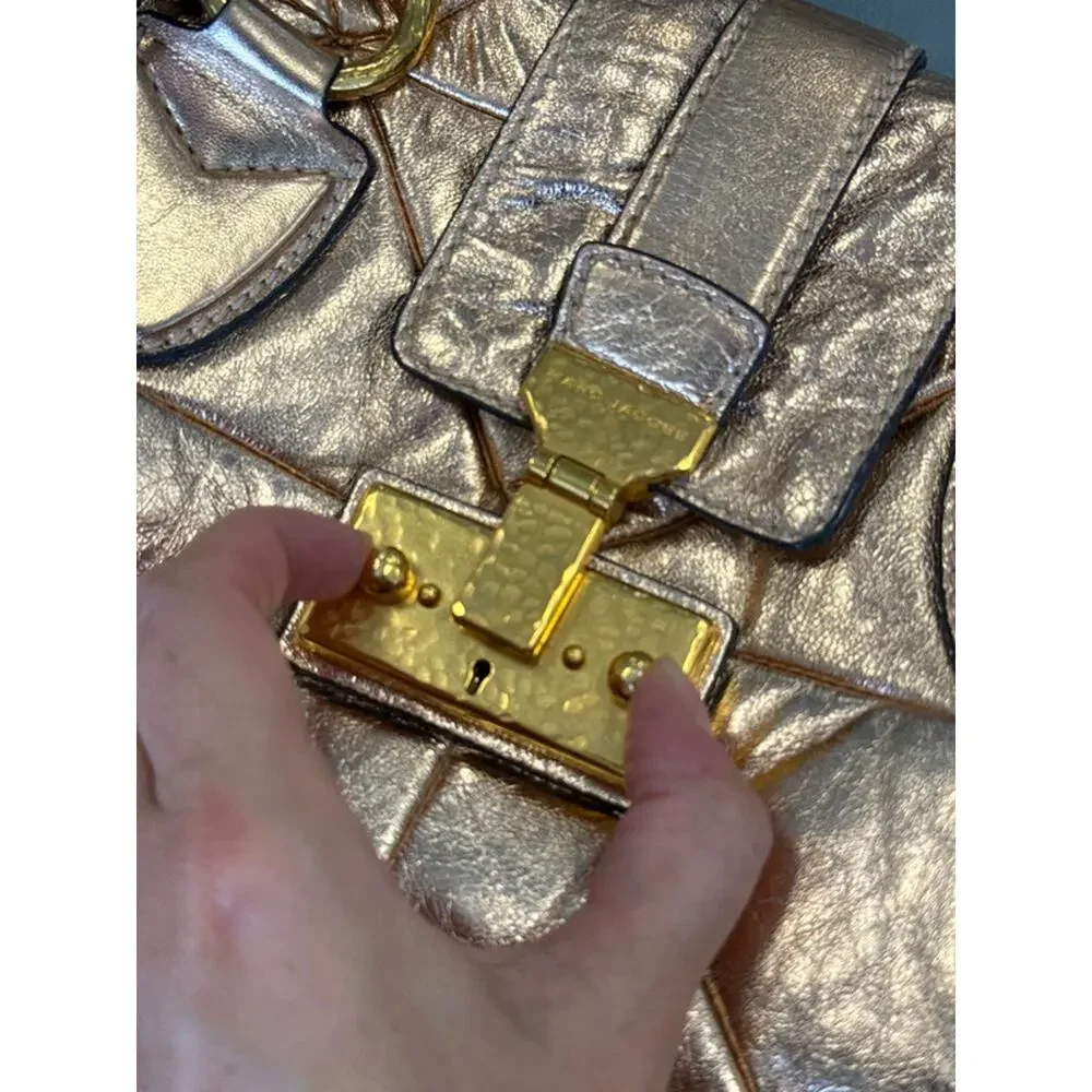 Marc Jacobs Metallic Rose Gold Shoulder Bag